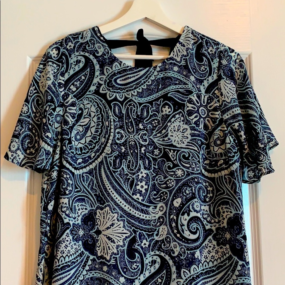 Blue patterned dress